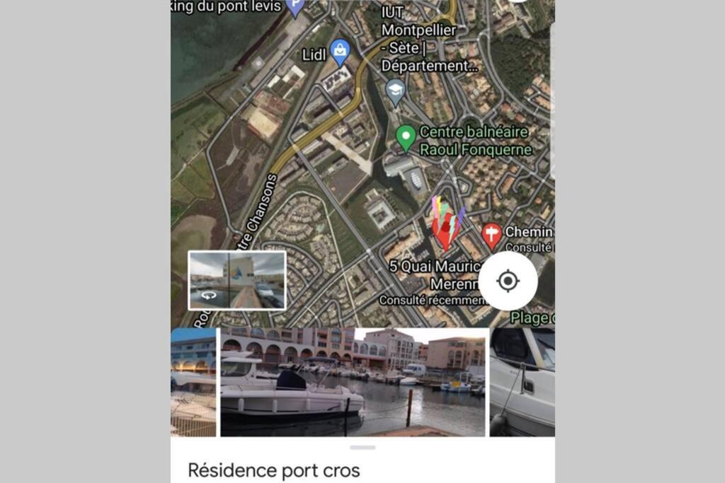 Studio Climatise Classe 2 Dans Marina Proche Mer Et Etang - Lit Wifi Fibre Et Parking Prive Sete Ngoại thất bức ảnh